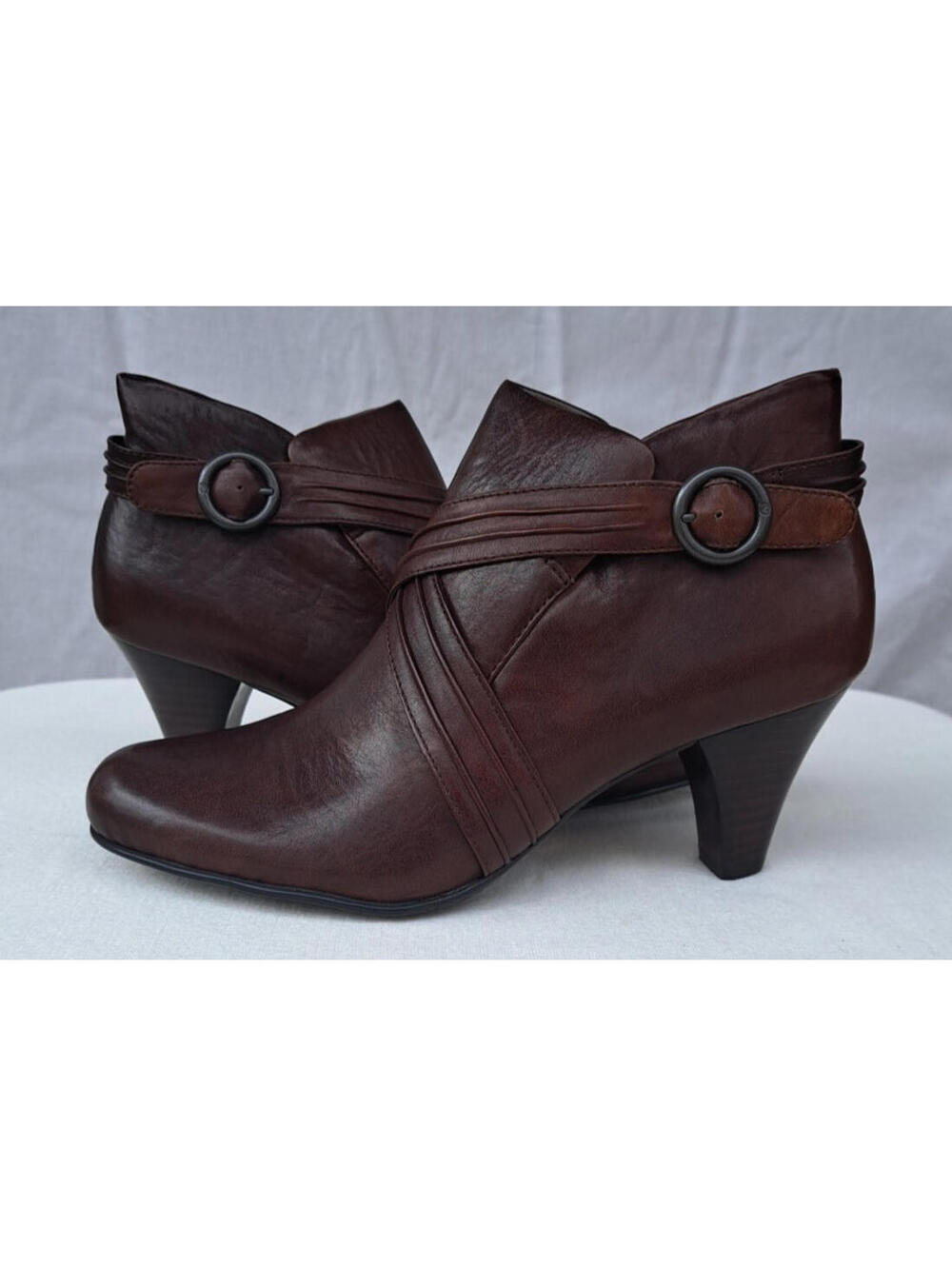 Born Brown Leather Biddy Ankle Boots Size 11 NWT